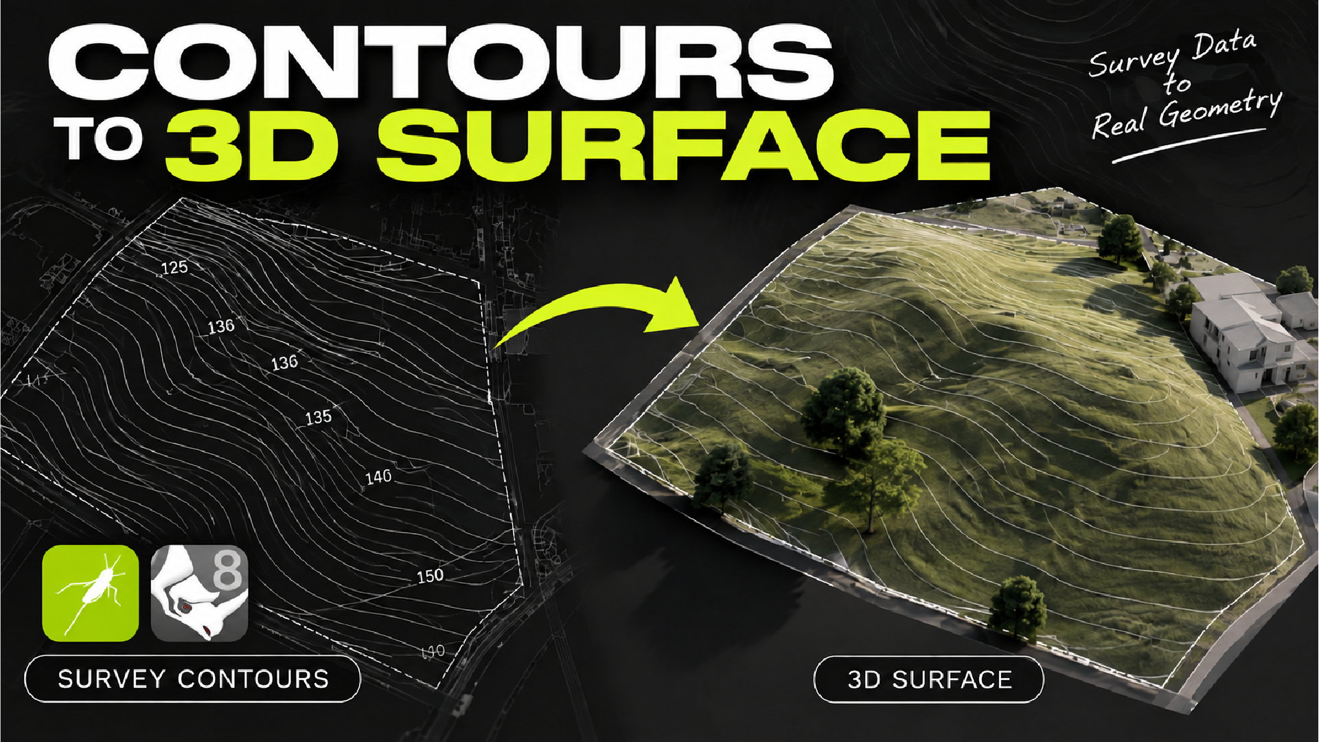 Parametric Survey Contours Into a 3D Surface Script