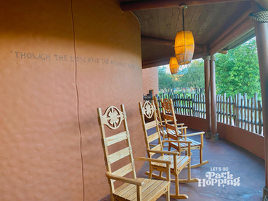 Rocking chairs overlooking the savanna