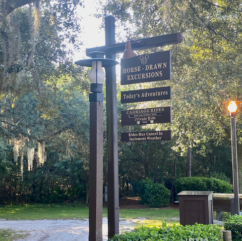 Carriage Ride Sign at Fort Wilderness