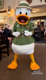Donald Duck in safari attire at Tusker House
