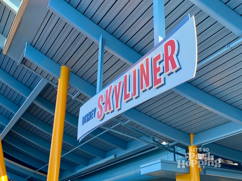 Skyliner sign at Art of Animation Skyliner entrance