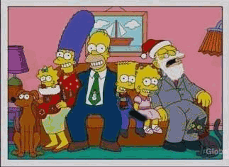 La familia Simpson pasando los años