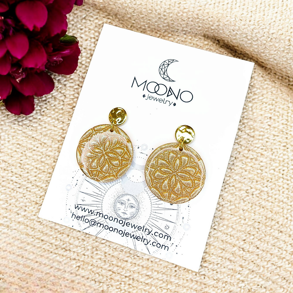 Thumbnail: Morocco earrings - champagne gold