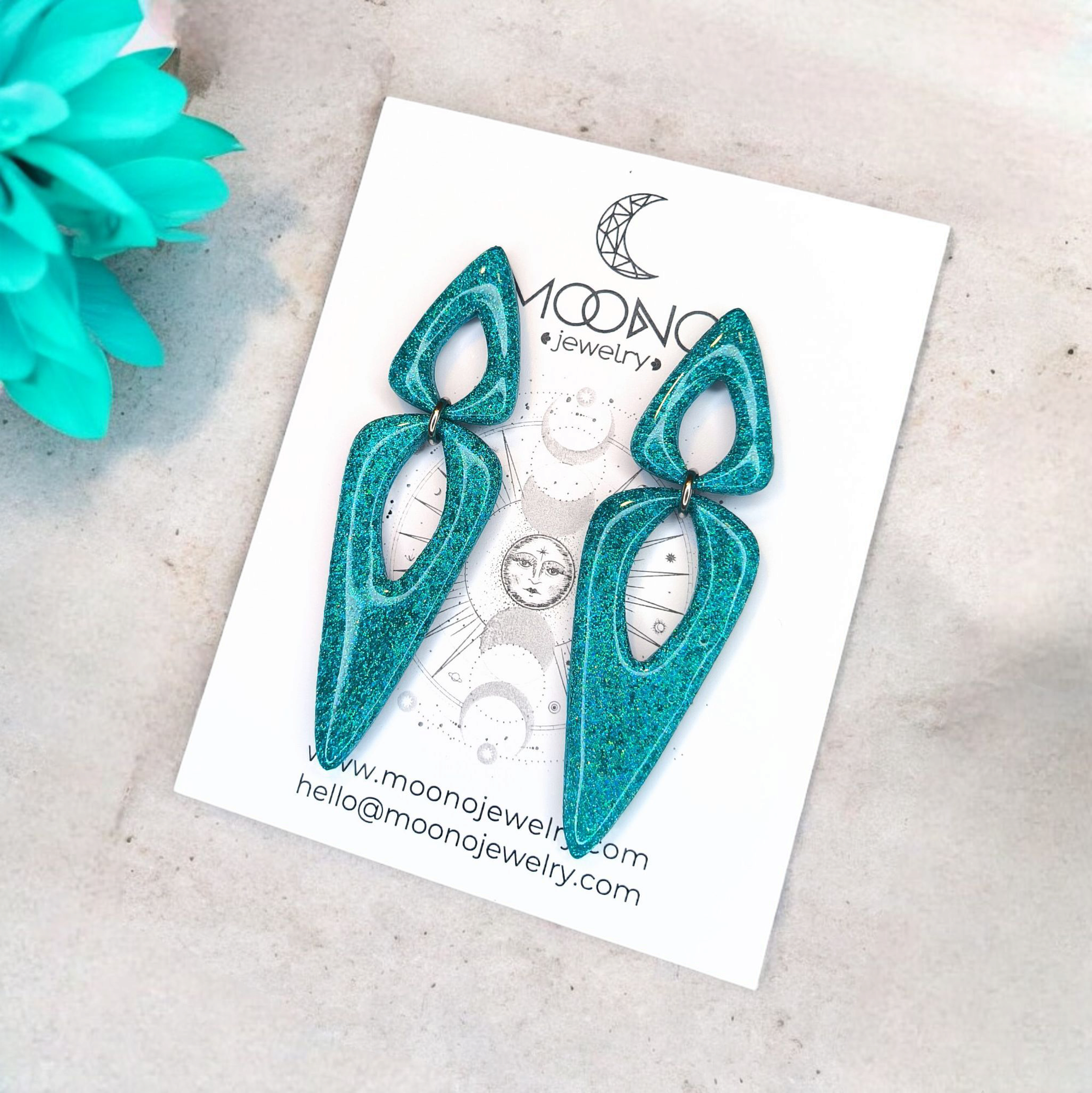 Ariel fülbevaló - türkiz