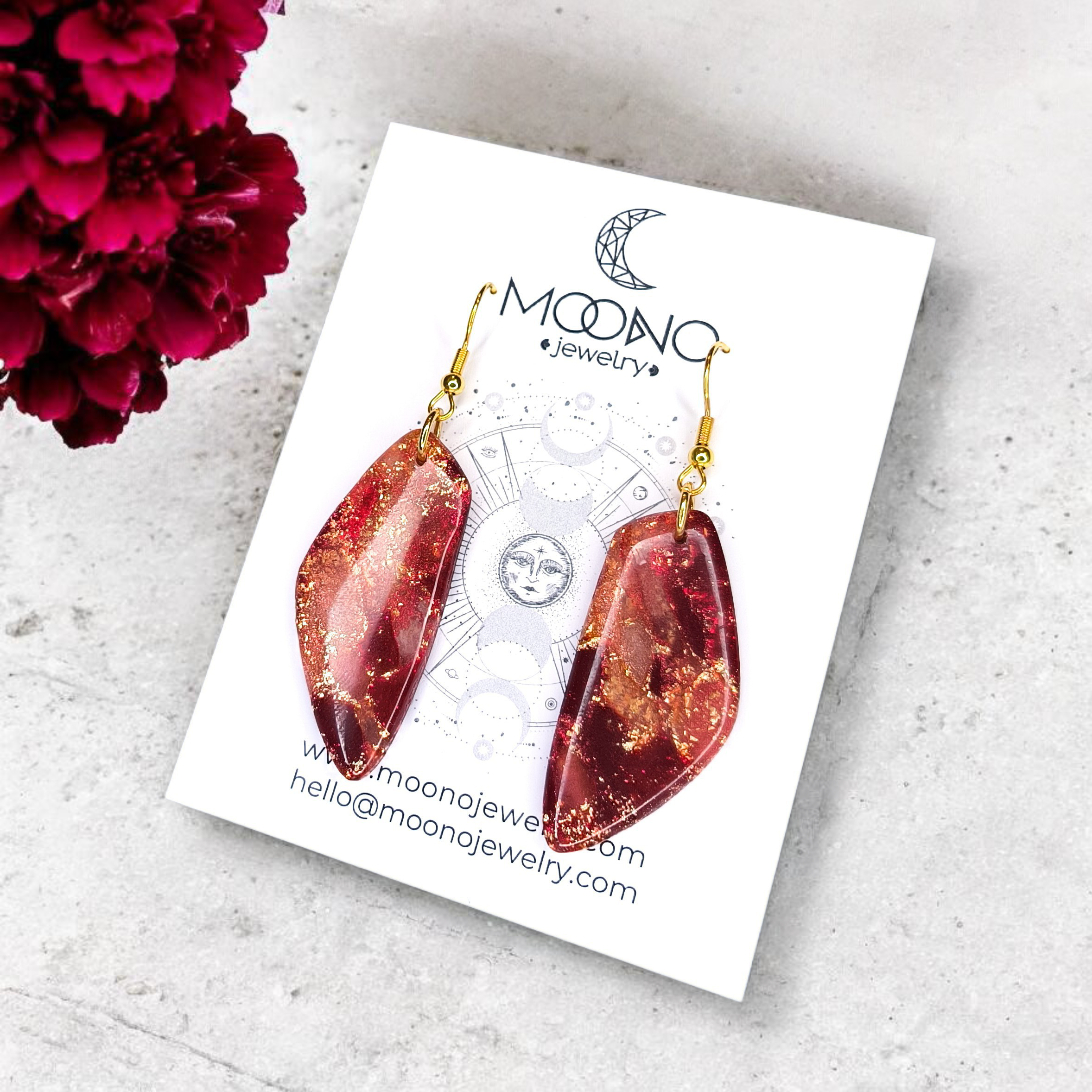 Lyra earrings - red velvet