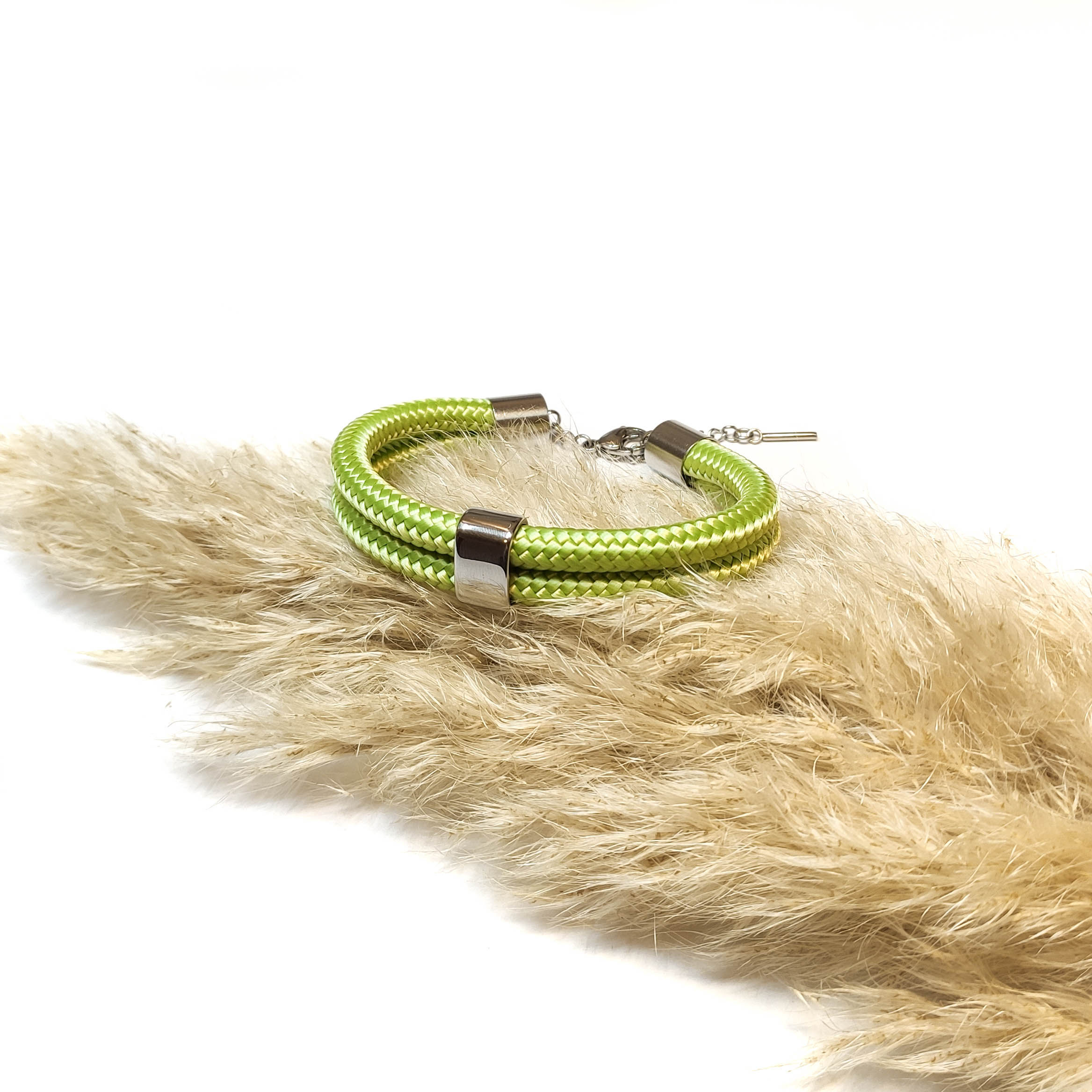 Dena kötél karkötő - pasztell almazöld