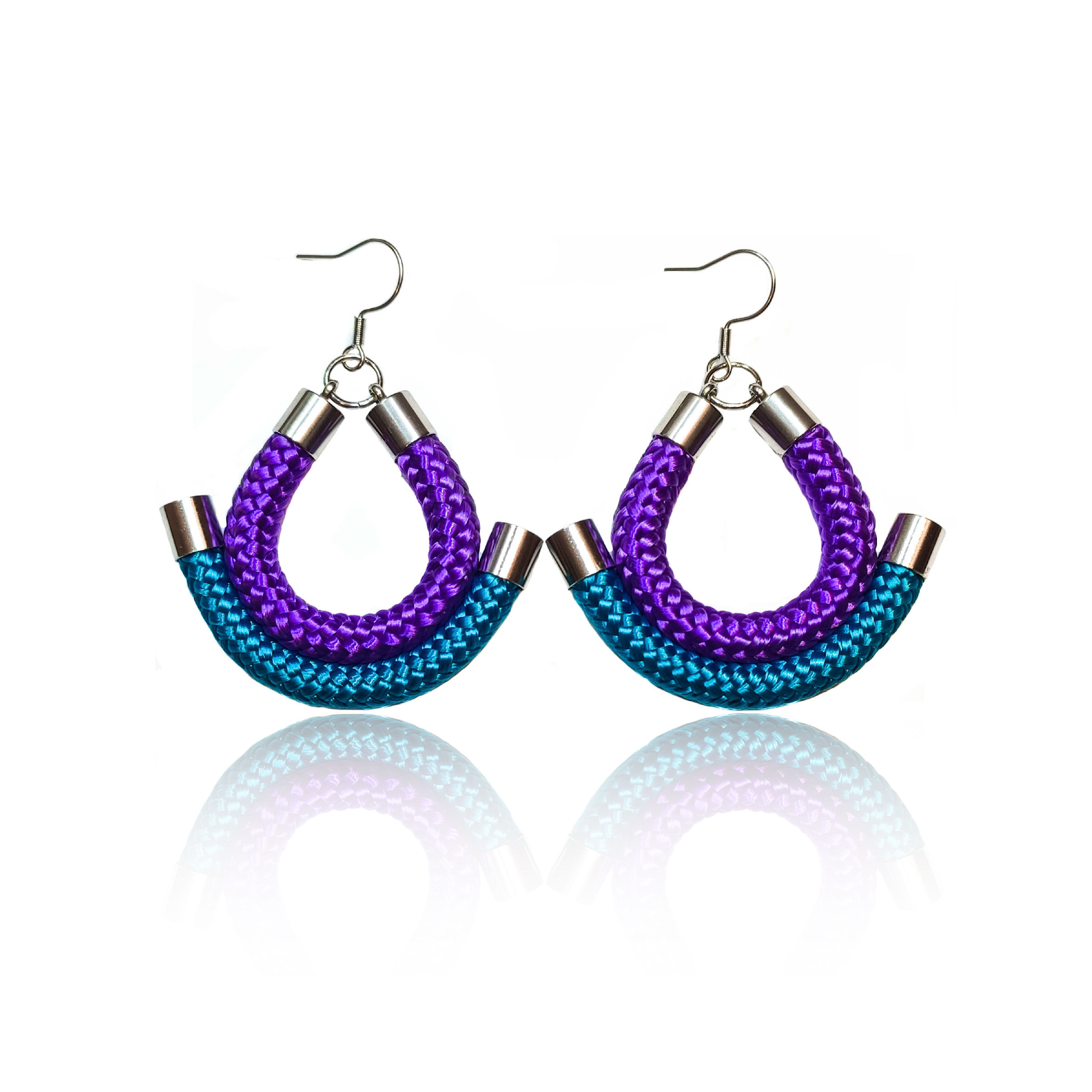 Shanna fülbevaló - viola/ sötéttürkiz