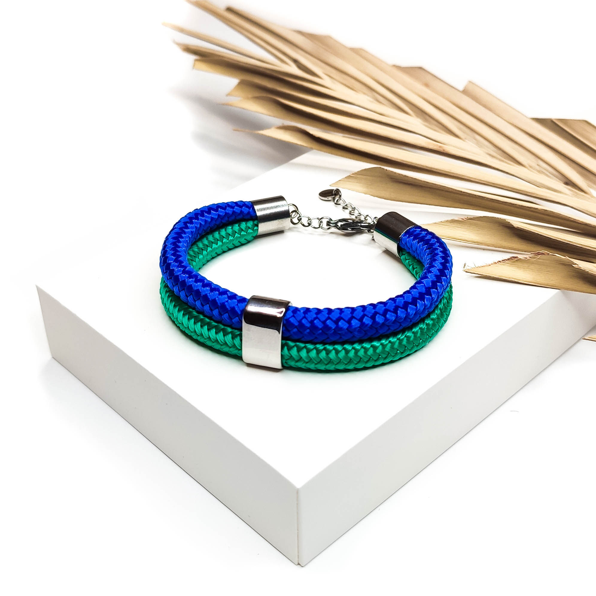 Dena karkötő - királykék/ smaragdzöld