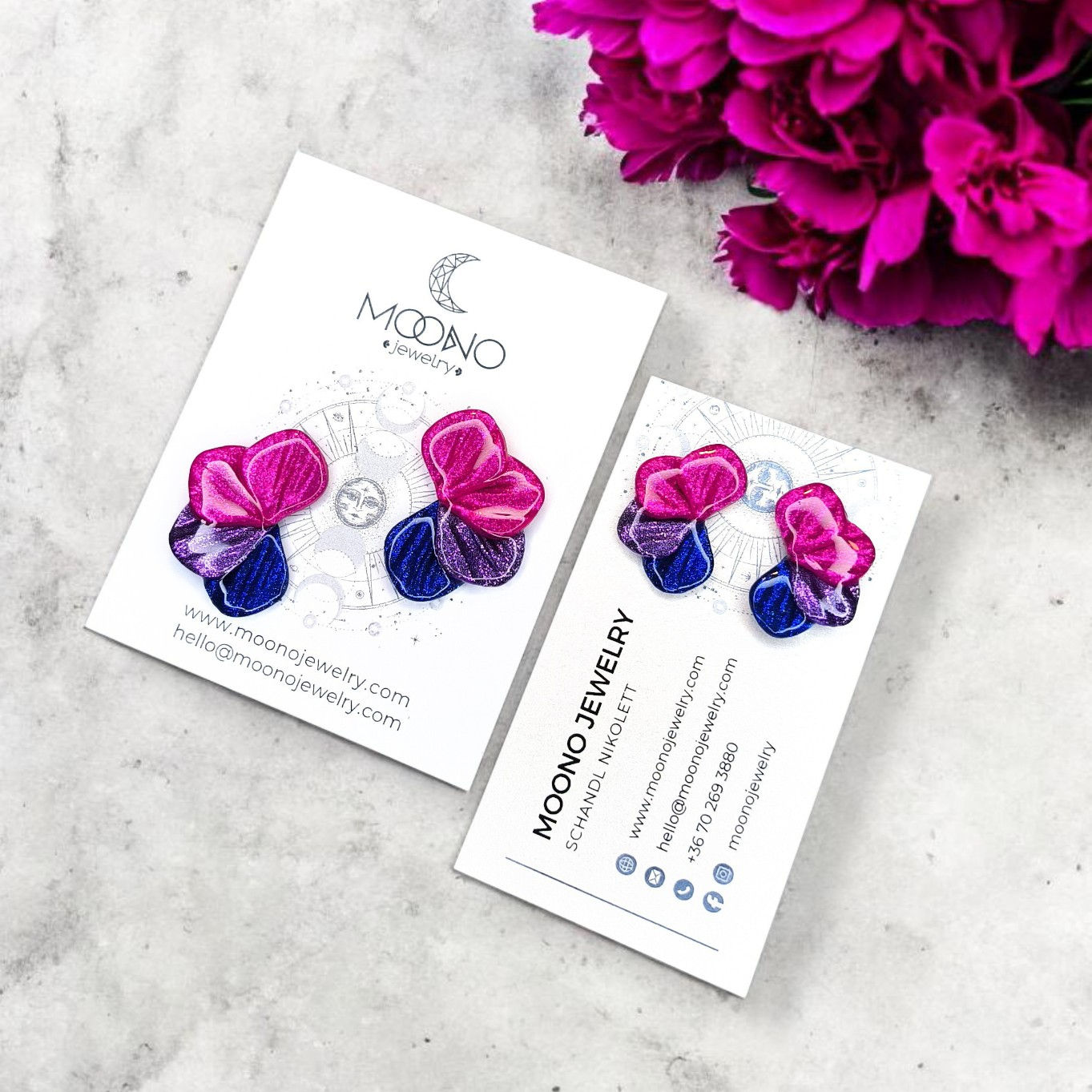 Mirella earrings - royal berry