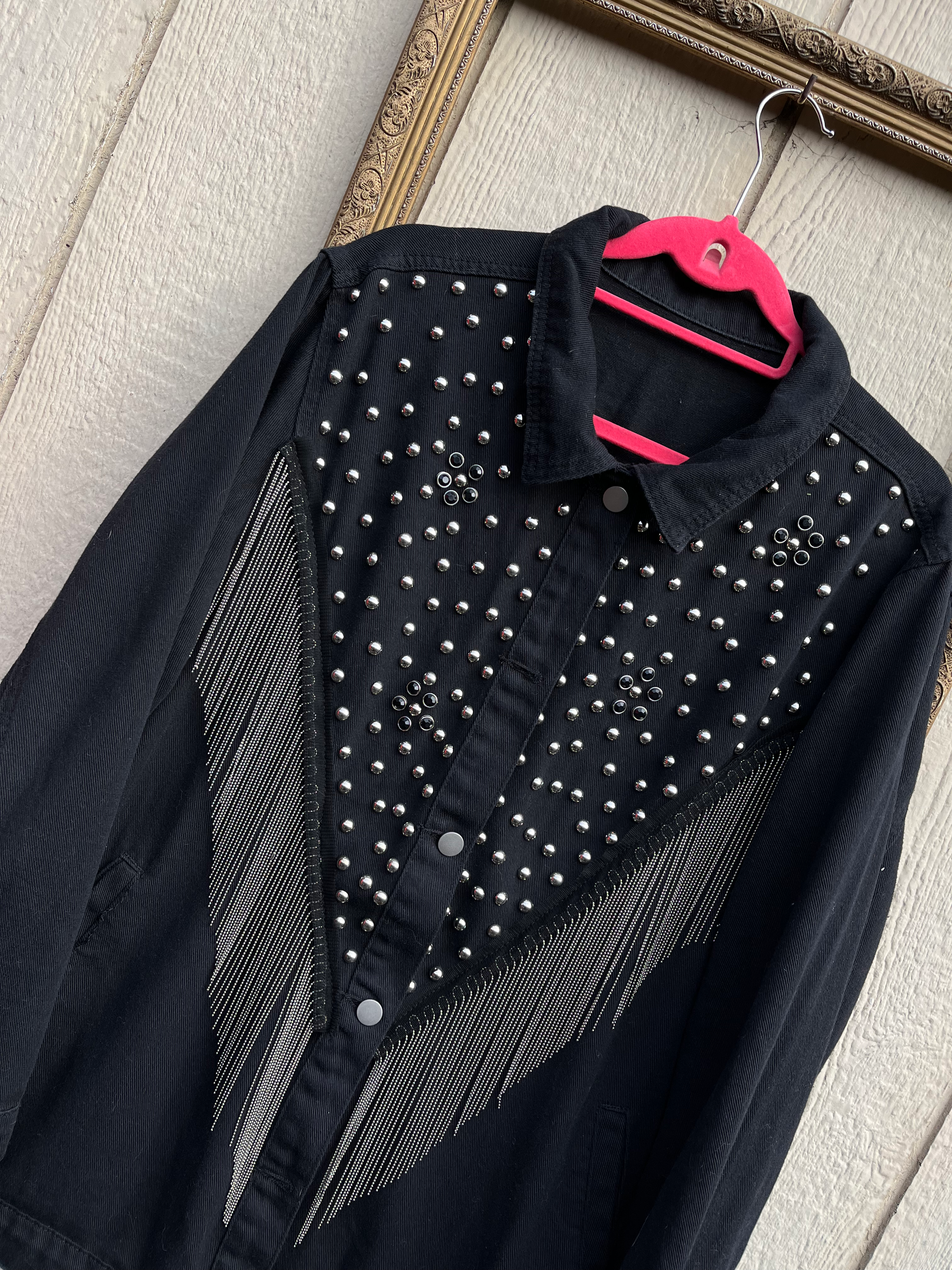 Chaqueta jeans aplicaciones 2XL