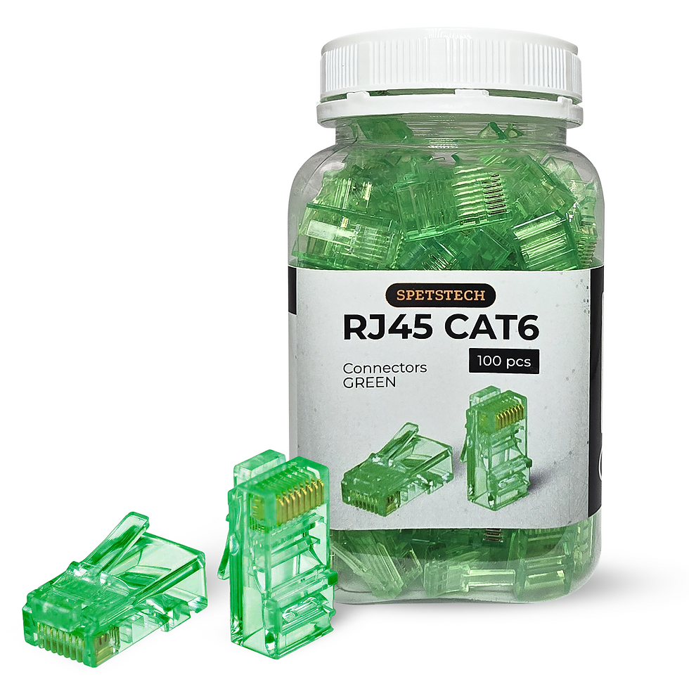 Thumbnail: Spetstech RJ45 Connectors 100-Pack Cat6