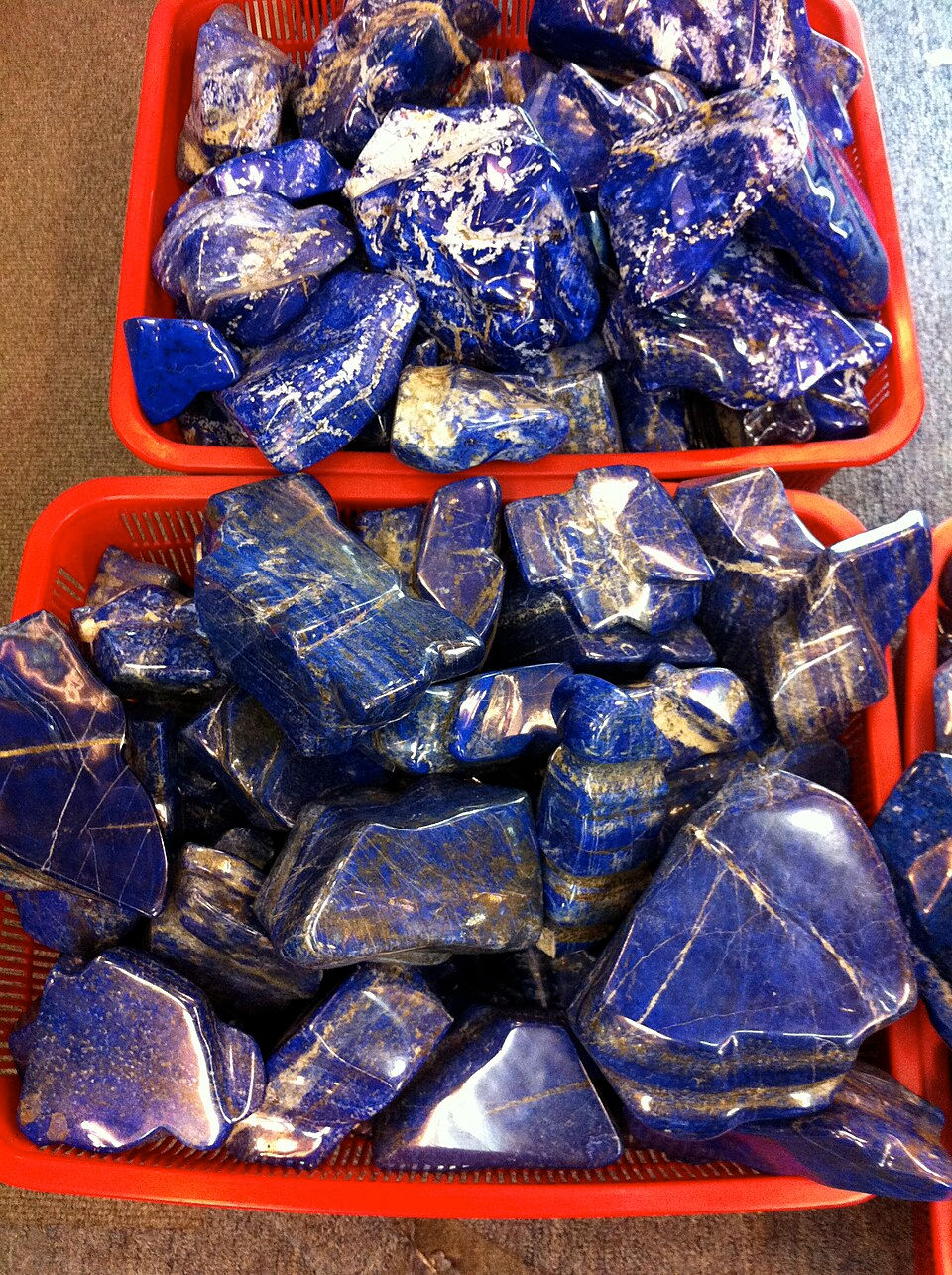 Lapis Lazuli Gemstones - used in powdered form to form blue color
