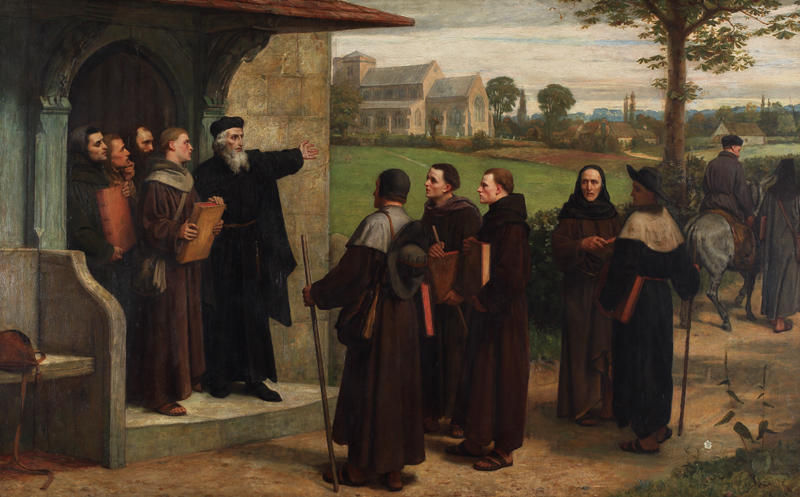 William Yeames, Dawn of the Reformation. Depicts 14th-century religious reformer John Wycliffe dispatching Lollard followers to spread the gospel.