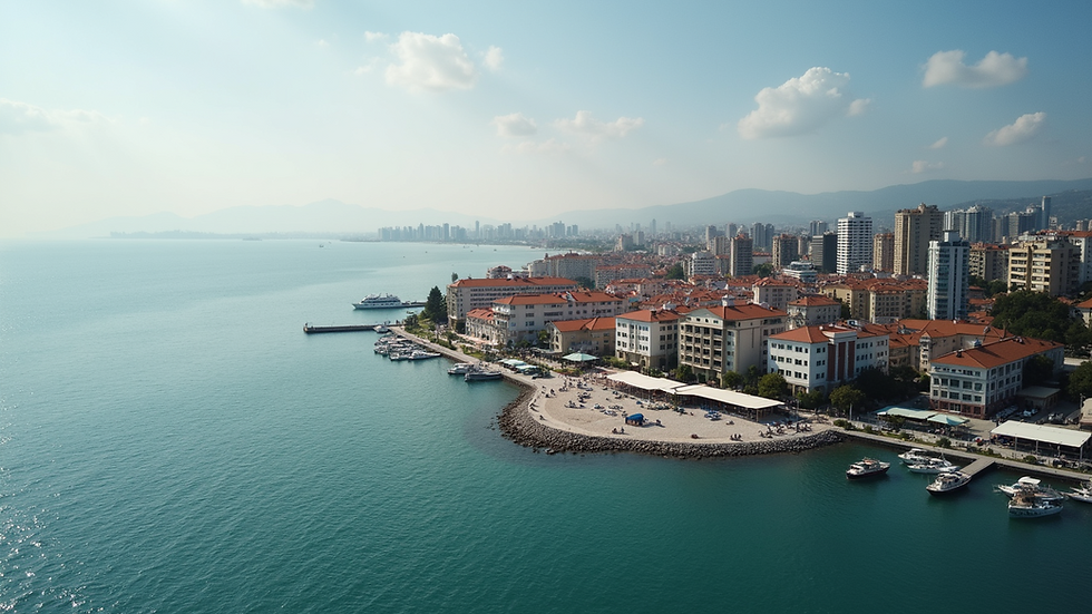 High angle view of the Batumi waterfront