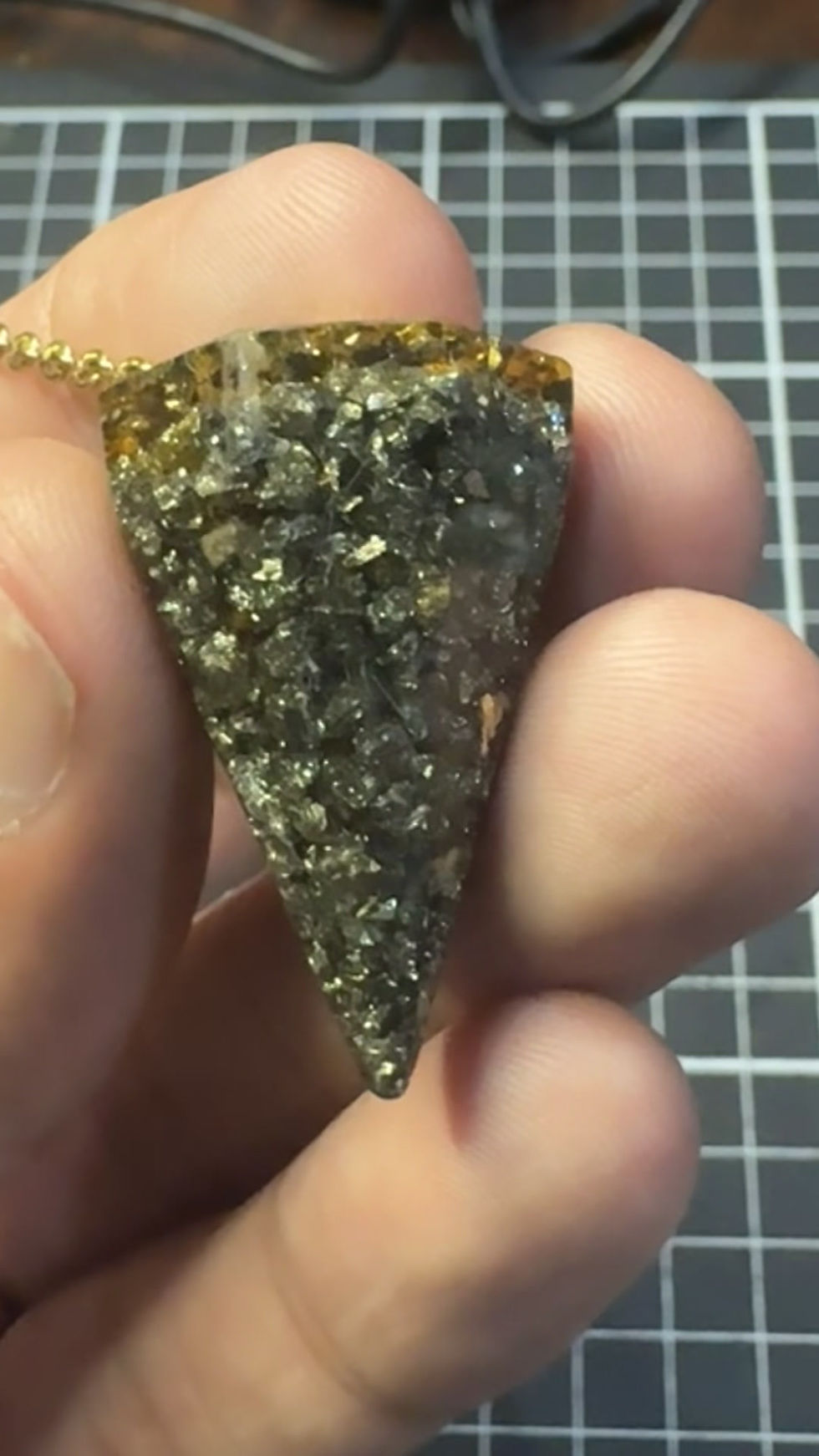 Miniatura: Pendulo Orgonite 100% Pirita
