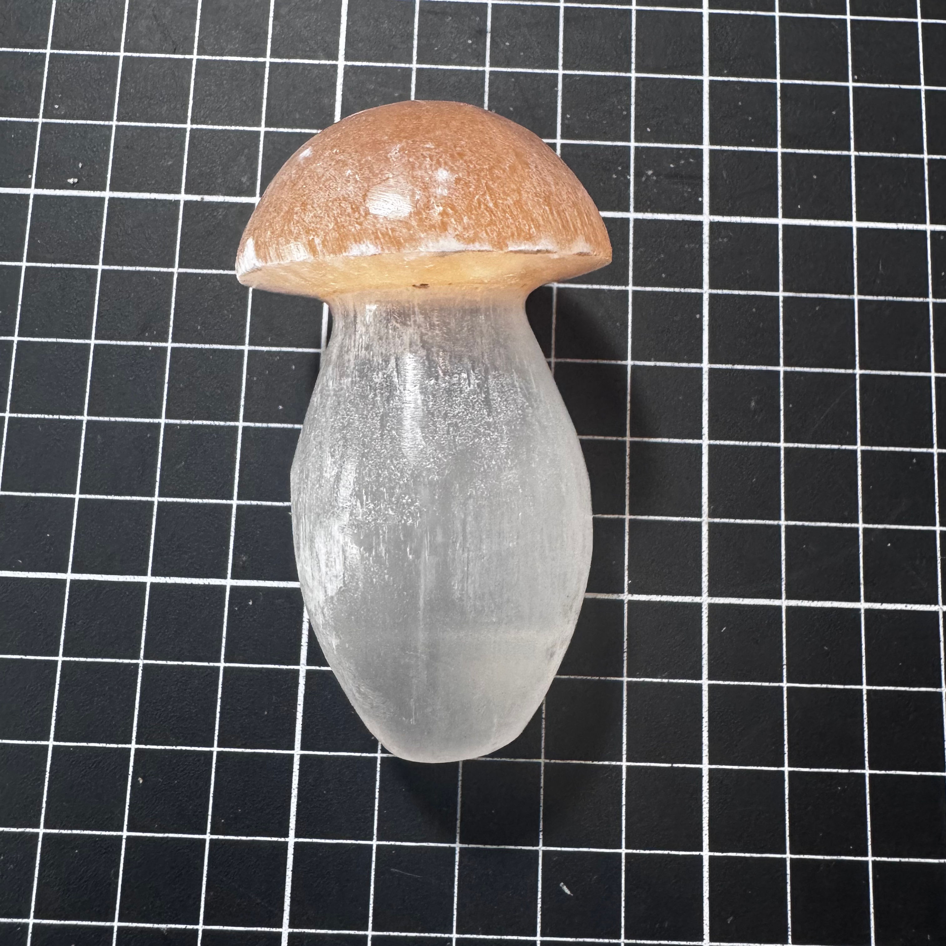 Cogumelo de Selenita Branca e Laranja