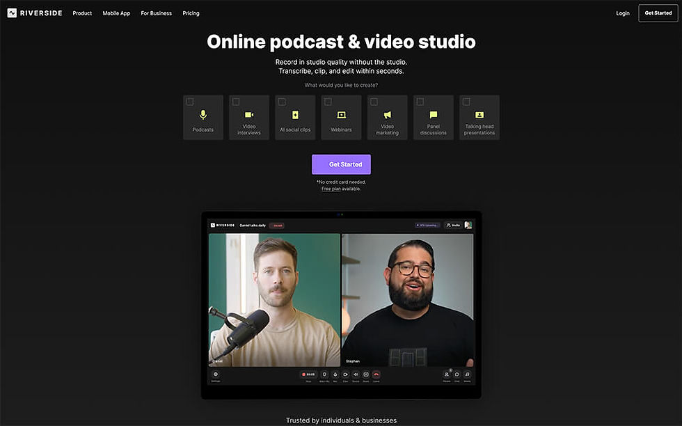 Rverside fm review & website screenshot
