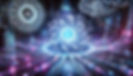 Futuristic scene with glowing AI text, swirling energy, digital brain, and circuits. Bright blue and pink lights create a dynamic tech mood.