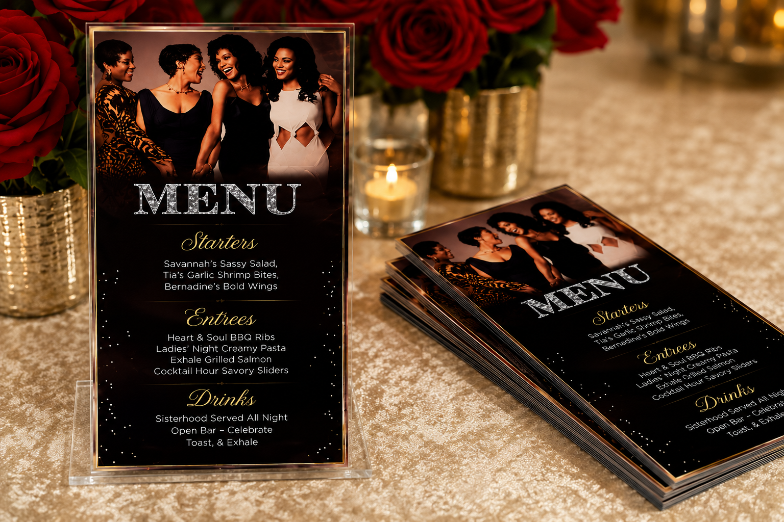 Custom Event Menus - Digital or Printed