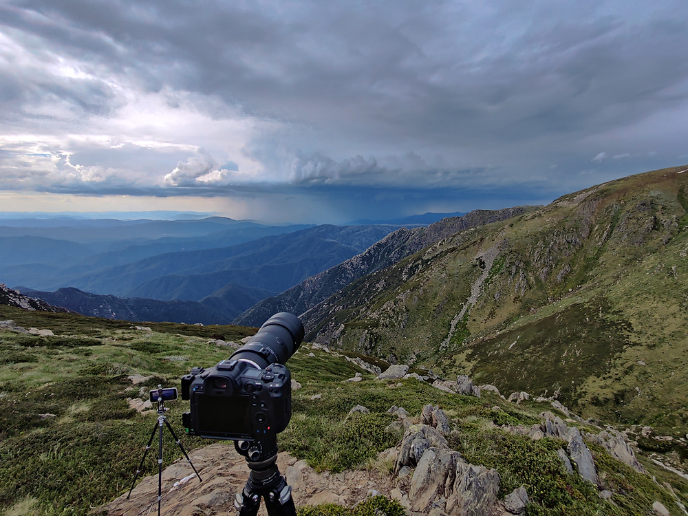 telephoto storms photography, photographing storms, kosciuszko national park storm, storm photography
