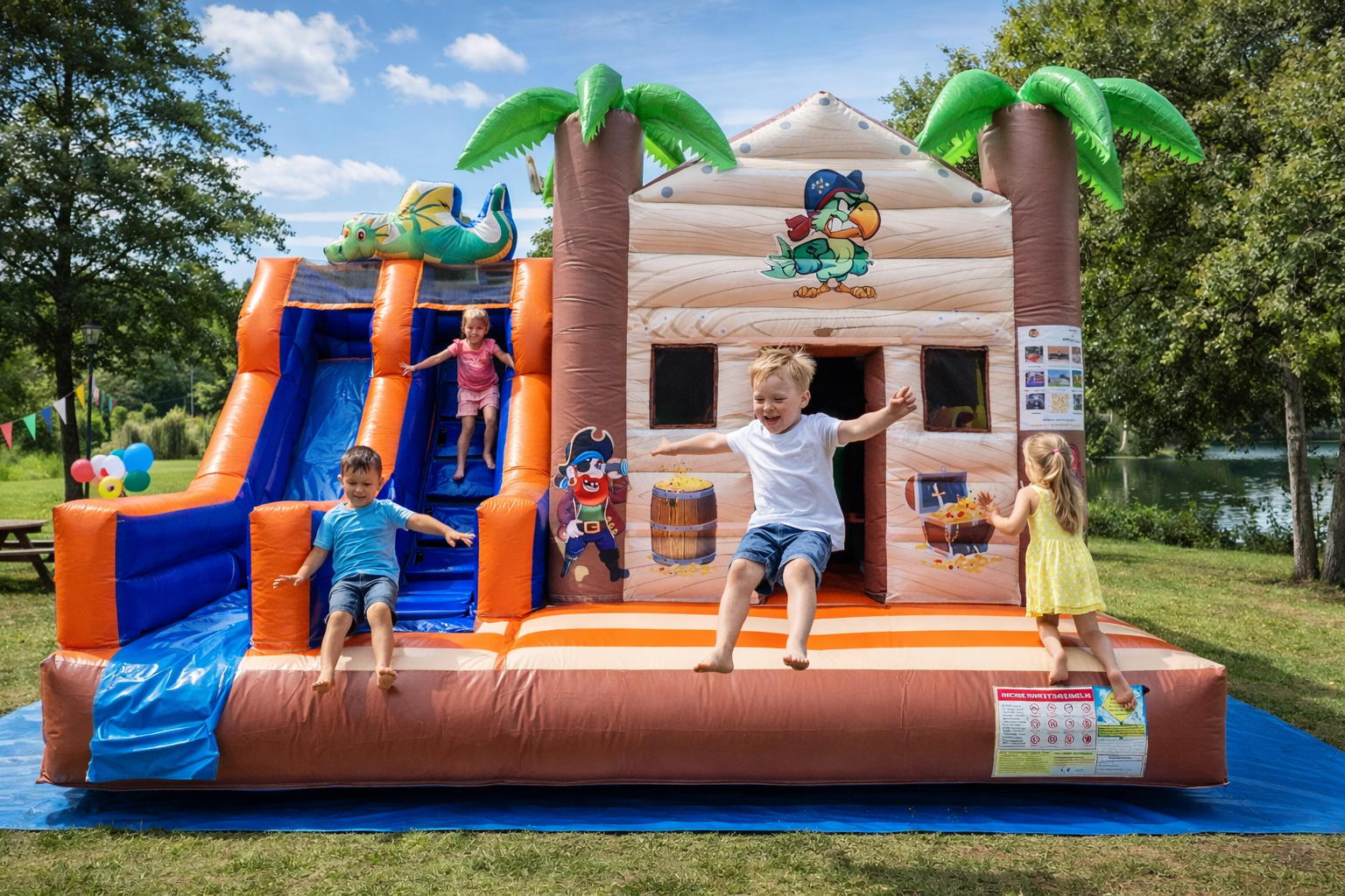 Piraten Hüpfburg bei Kindergeburtstag in Linnich
