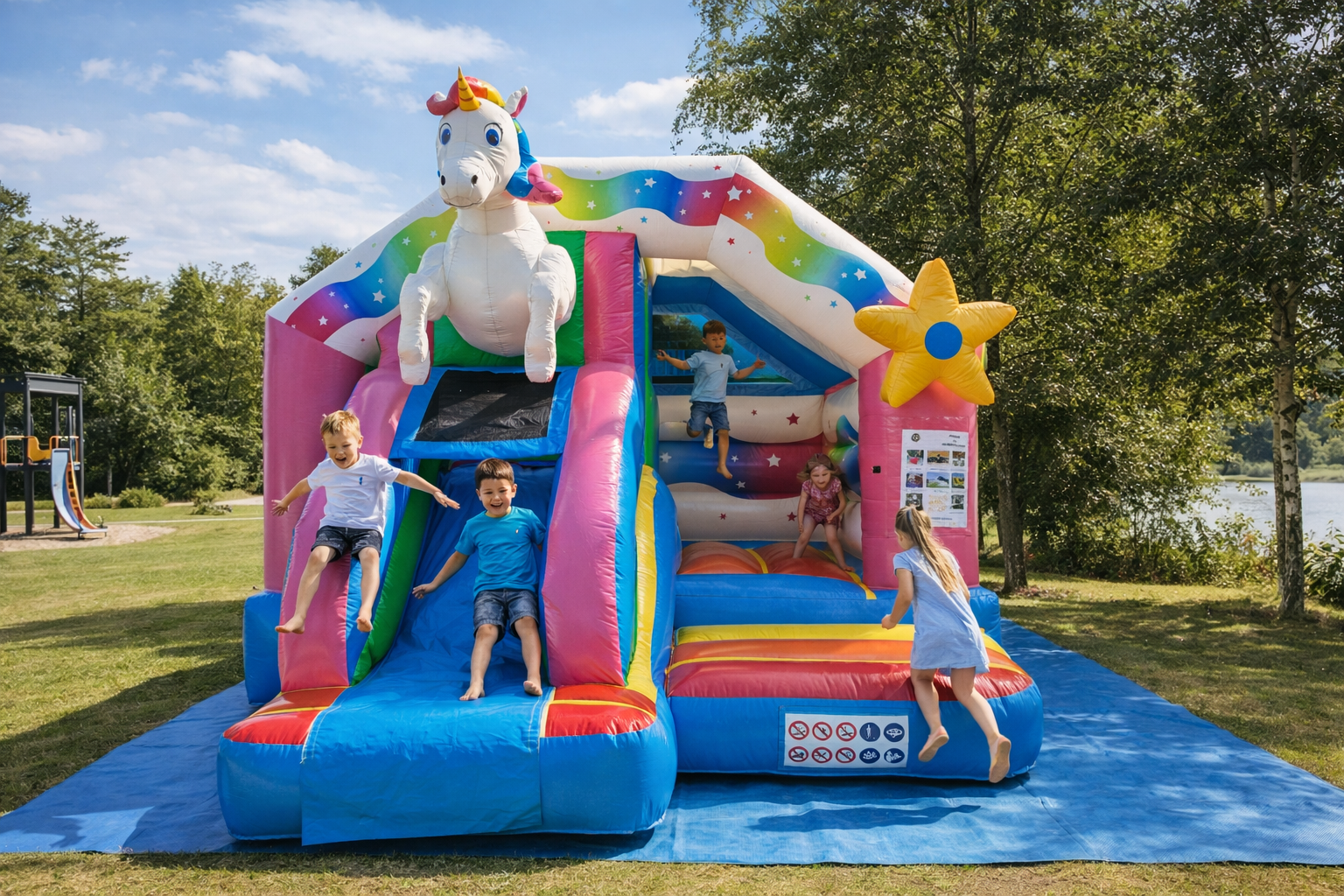Hüpfburg mit Rutschbahn – Eventlocation Düsseldorf