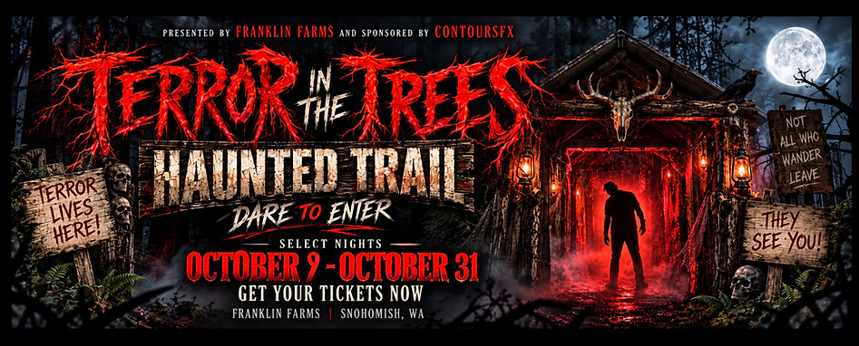 Terror In TheTrees Horizntal Advertising Banner