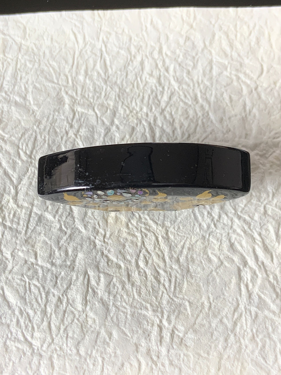 섬네일: 漆塗り帯留め　地紙