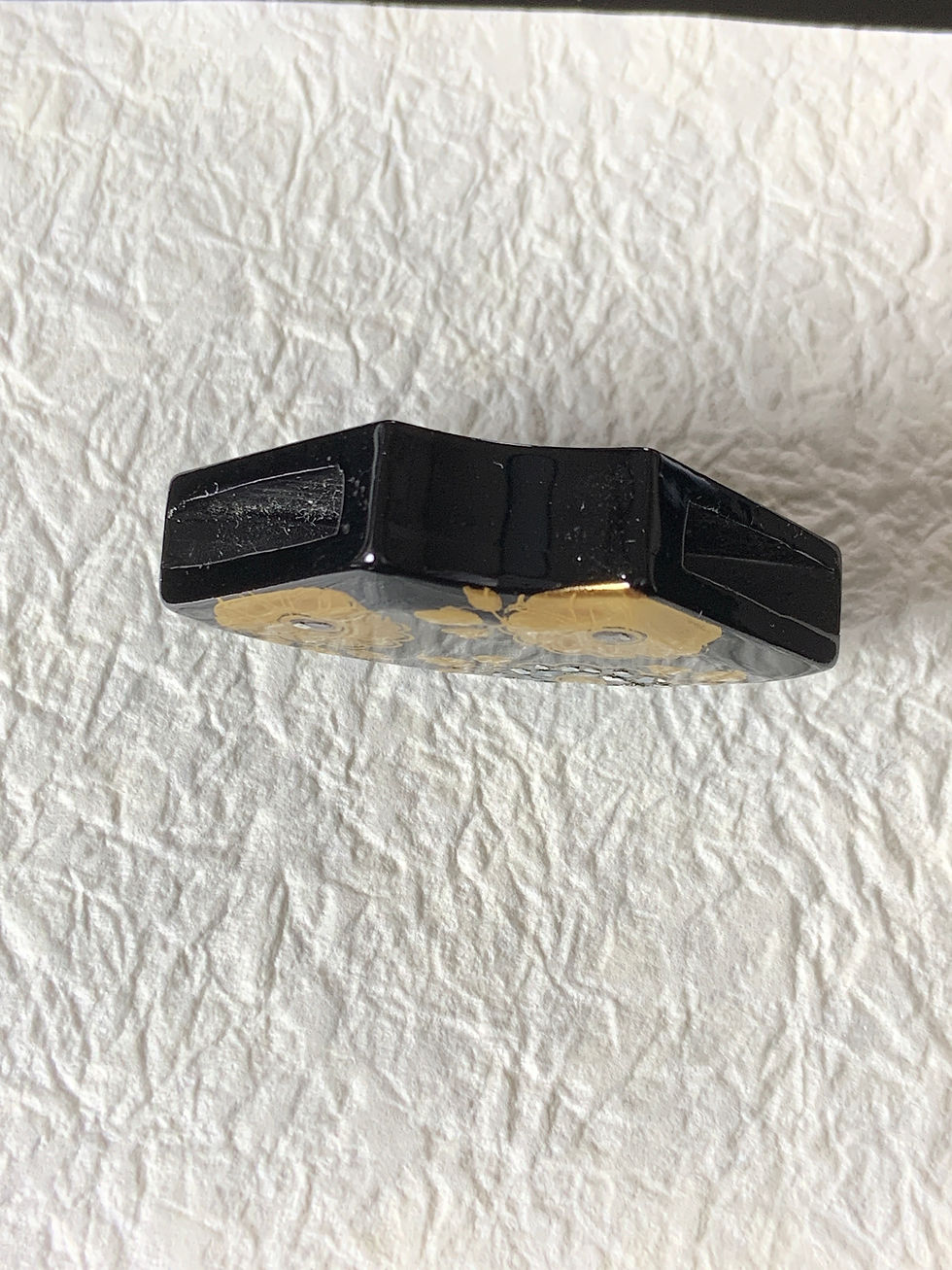 섬네일: 漆塗り帯留め　地紙