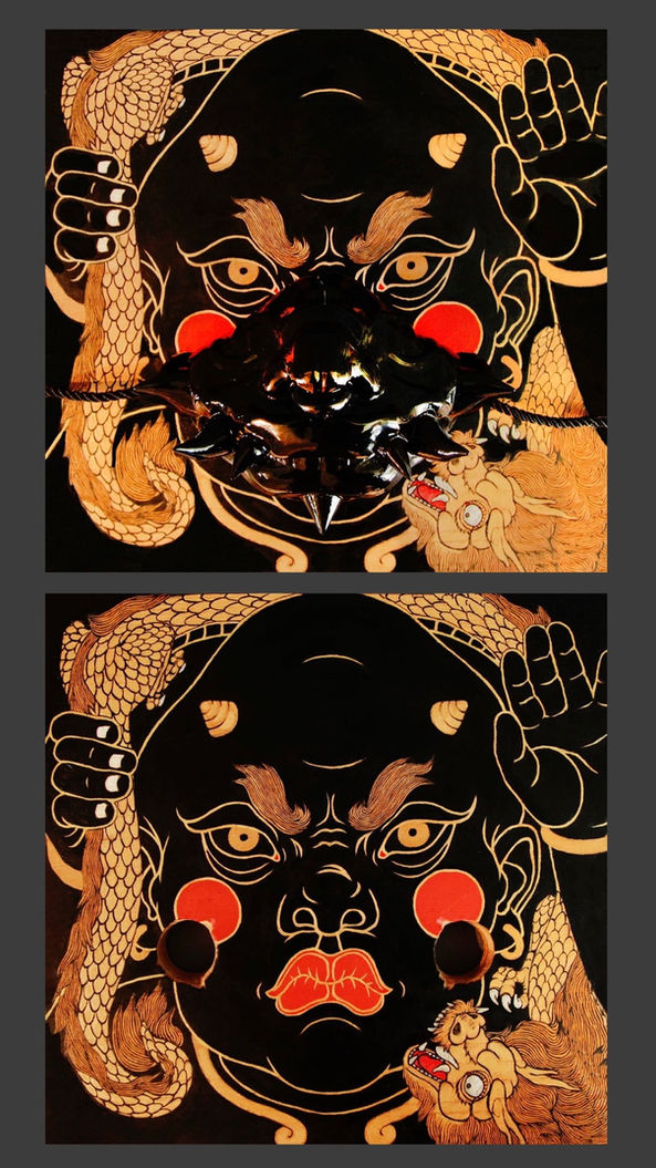 Under Masks_anger | Mixed Media