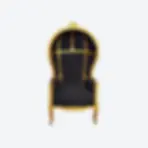 Black and Gold Ballon Throne Chair