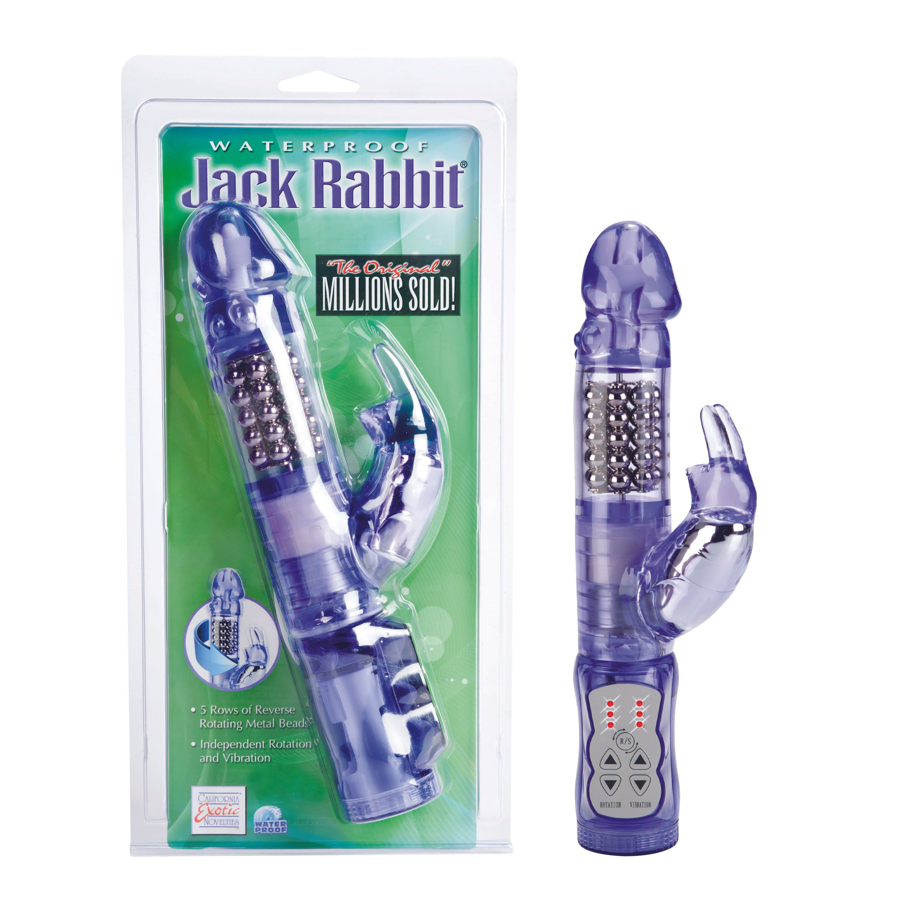 WATERPROOF JACK RABBIT - PURPLE 5 ROW BEADS