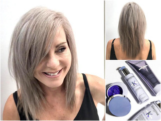 Soft Lilac Hair Cut and Colour on medium long hair
