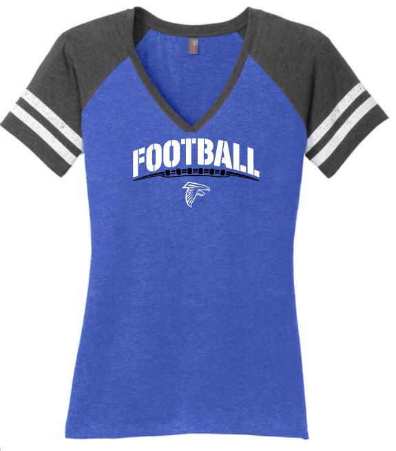 AF District Women's Game V-Neck Tee (Logo 2)