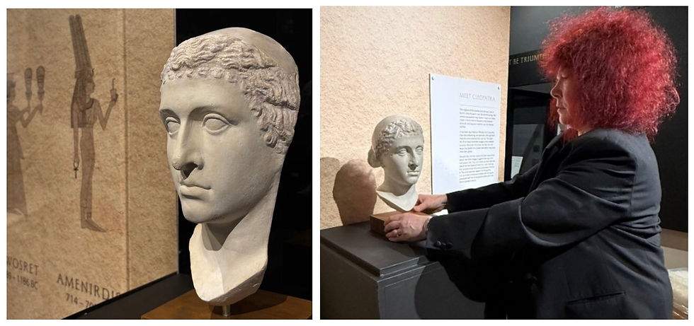 The original of this marble head of Cleopatra discovered in C.18th Rome now in Berlin (© I.Trumble)
