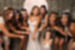Bride taking pictures with brides maids with instabooth Rental