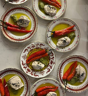 Upscale mezze served for fine dining private event