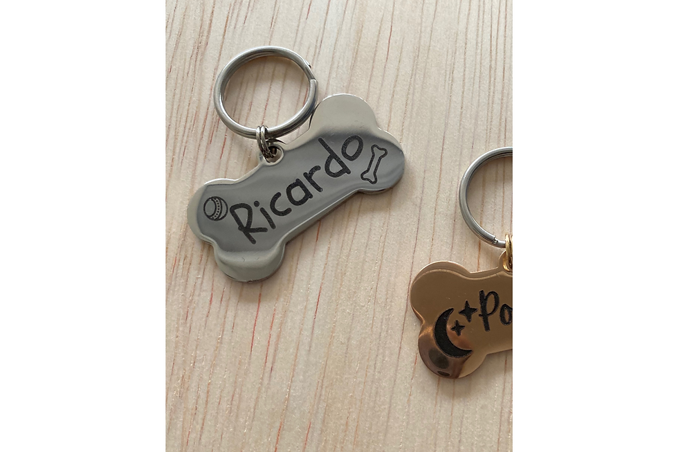 Thumbnail: Pet ID Tag -  Silver Stainless Steel