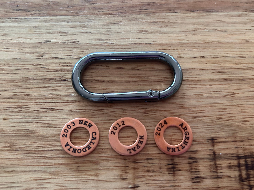 Thumbnail: Travel Token Rings - In Copper Unique Milestone gift for travelers