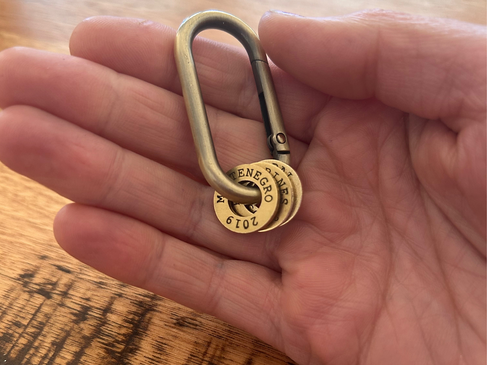 Thumbnail: Travel Token Rings - Unique Brass Milestone gift for travelers