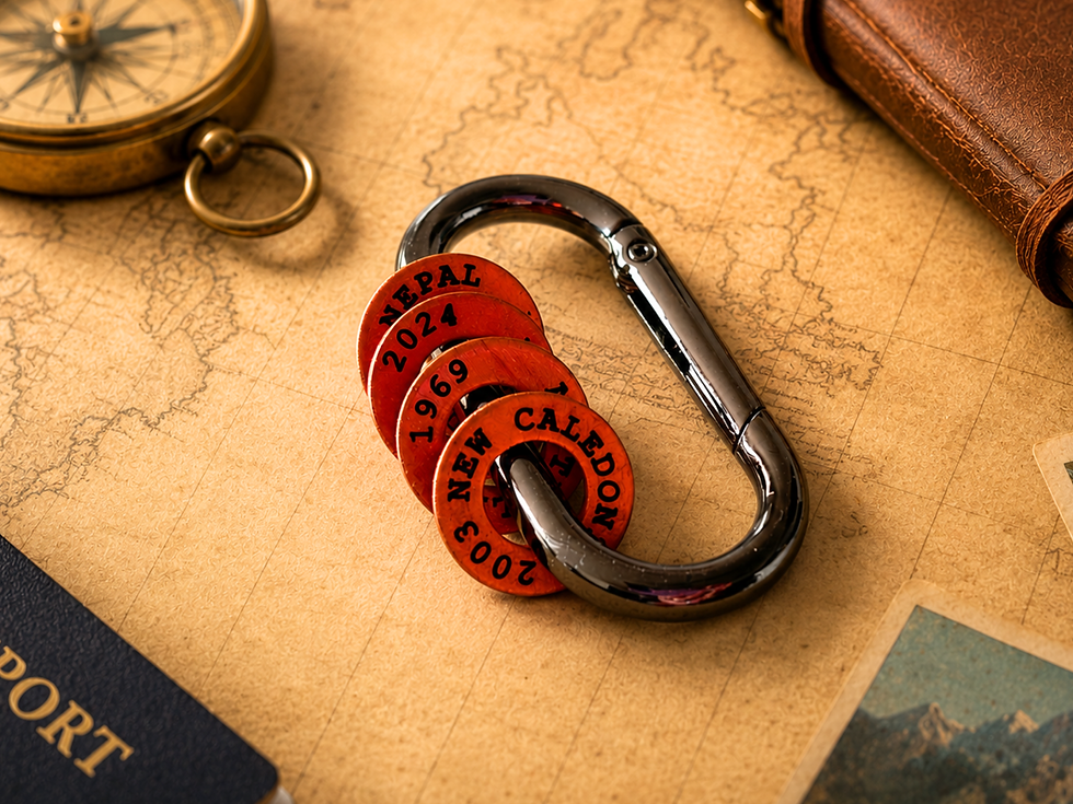 Thumbnail: Travel Token Rings - In Copper Unique Milestone gift for travelers