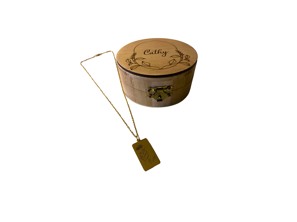 Thumbnail: Birth Month Flower Pendant and Chain Personalised Necklace