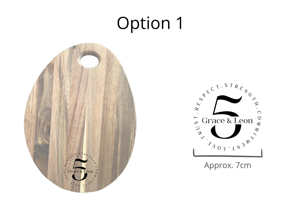 Thumbnail: Couple's Cheese Board - 5th Wedding Anniversary Edition - 2 Design Options