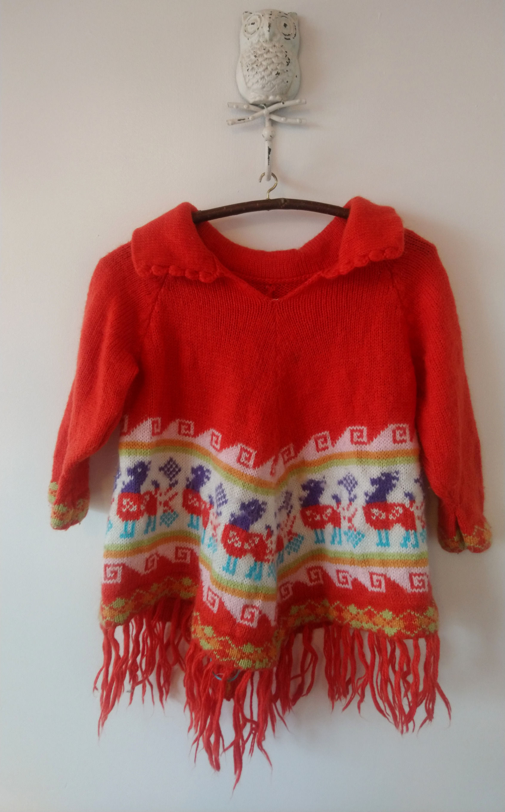 Wool mix Poncho Age 3 +
