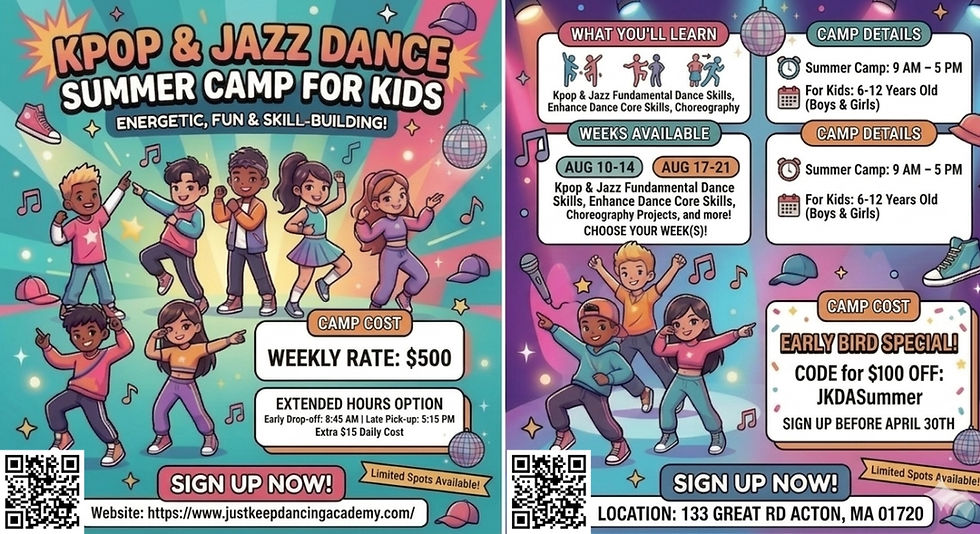 2026 Summer Dance Program - Kids Aged 5 to 12 - Week 3