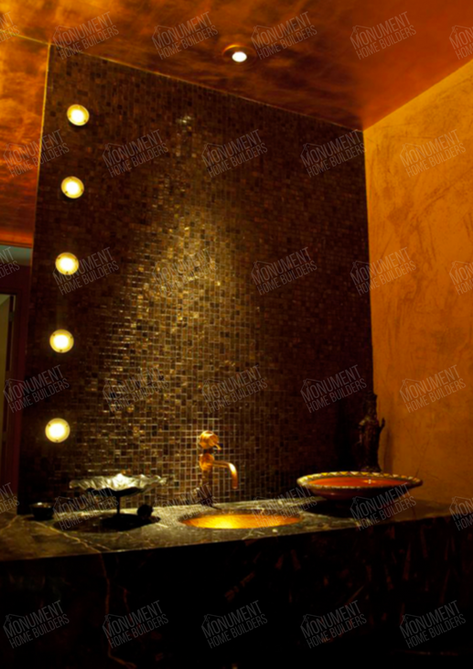 Palisades 2 - Rustic Modern | Monument Home Builders

Decorative wall with candles

An artistic interior display with a candle arrangement, warm lighting, and textured wall.