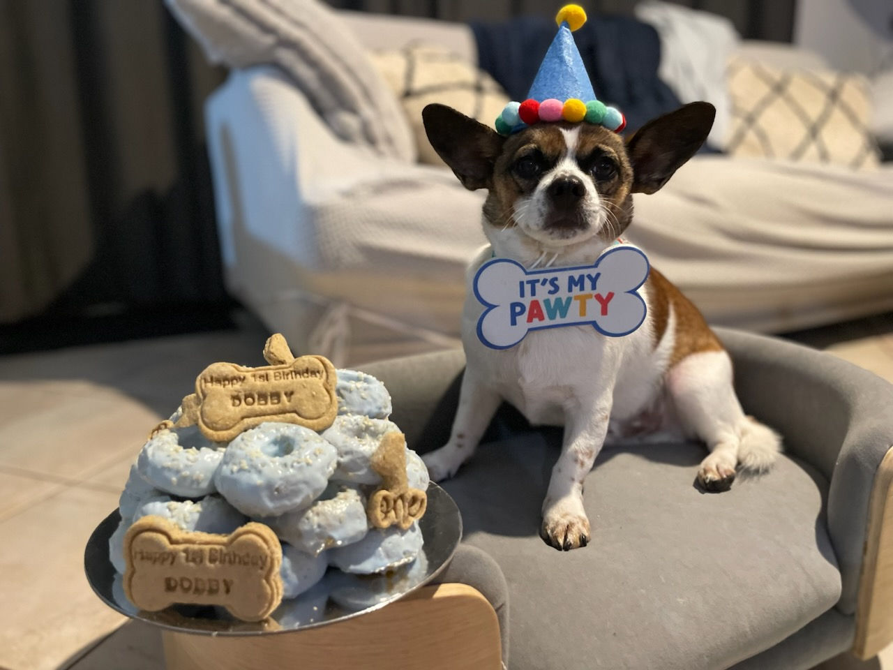 6" Doughnut Cake (Blue)