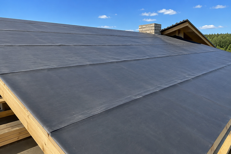 EPDM Rubber lining on a roof
