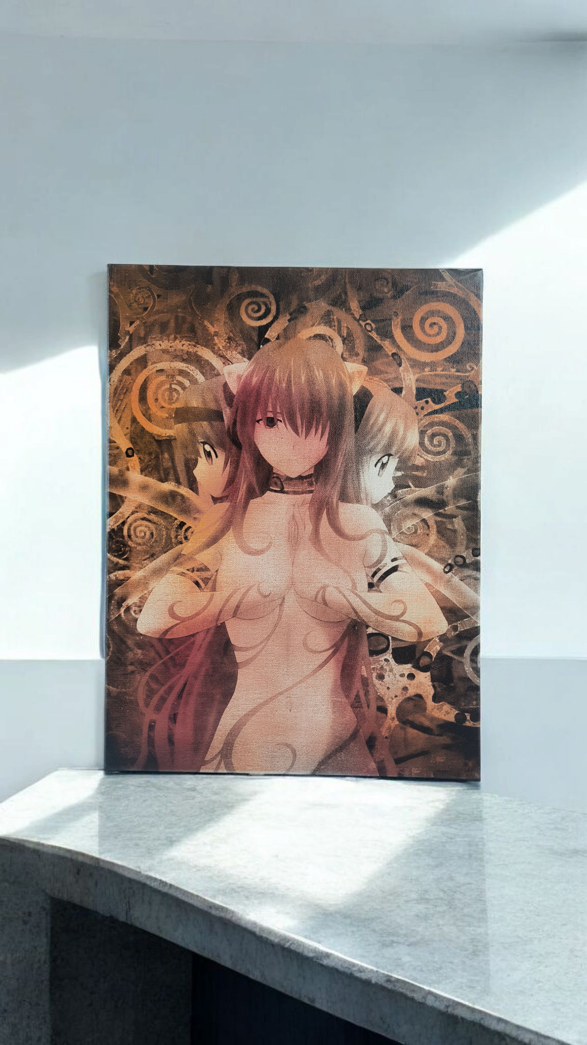 Tableau Manga ELFEN LIED #1 Peint à la main et gravé au Laser
