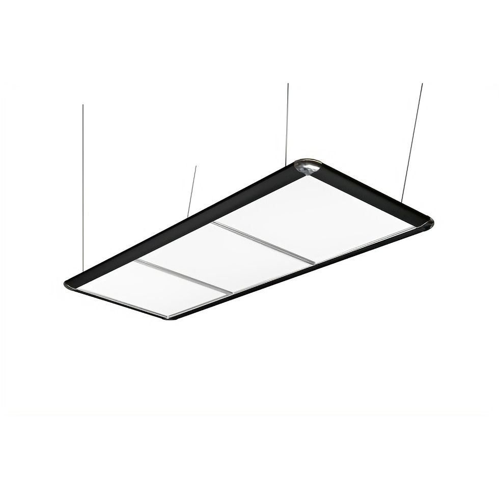 Modern 3-panel LED billiard light mounted over a pool table — TSports Dubai